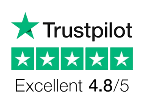 Trustpilot 4.8 out of 5