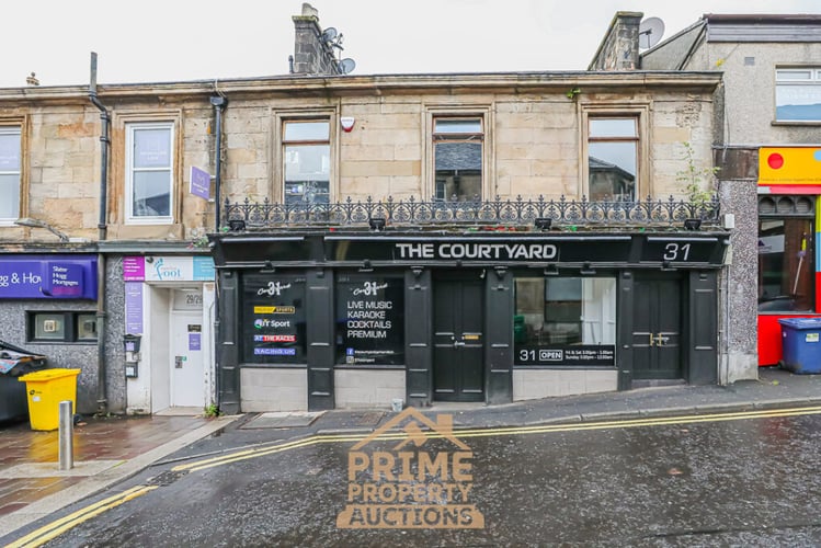 Main view of property at The Courtyard Bar 31 Campbell Street, Hamilton, ML3 6AS