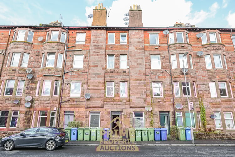 Main view of property at Flat 3/4, 6 Meadowbank Street, Dumbarton, G82 1SD