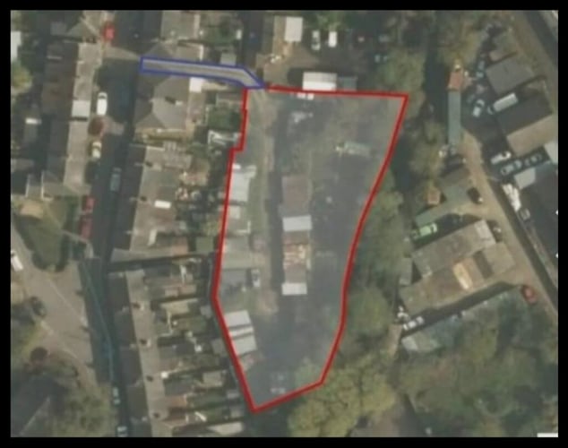 Main view of property at Land Lying East Of 16 To 52 Regent Street, Stowmarket, Suffolk, IP14 1RJ